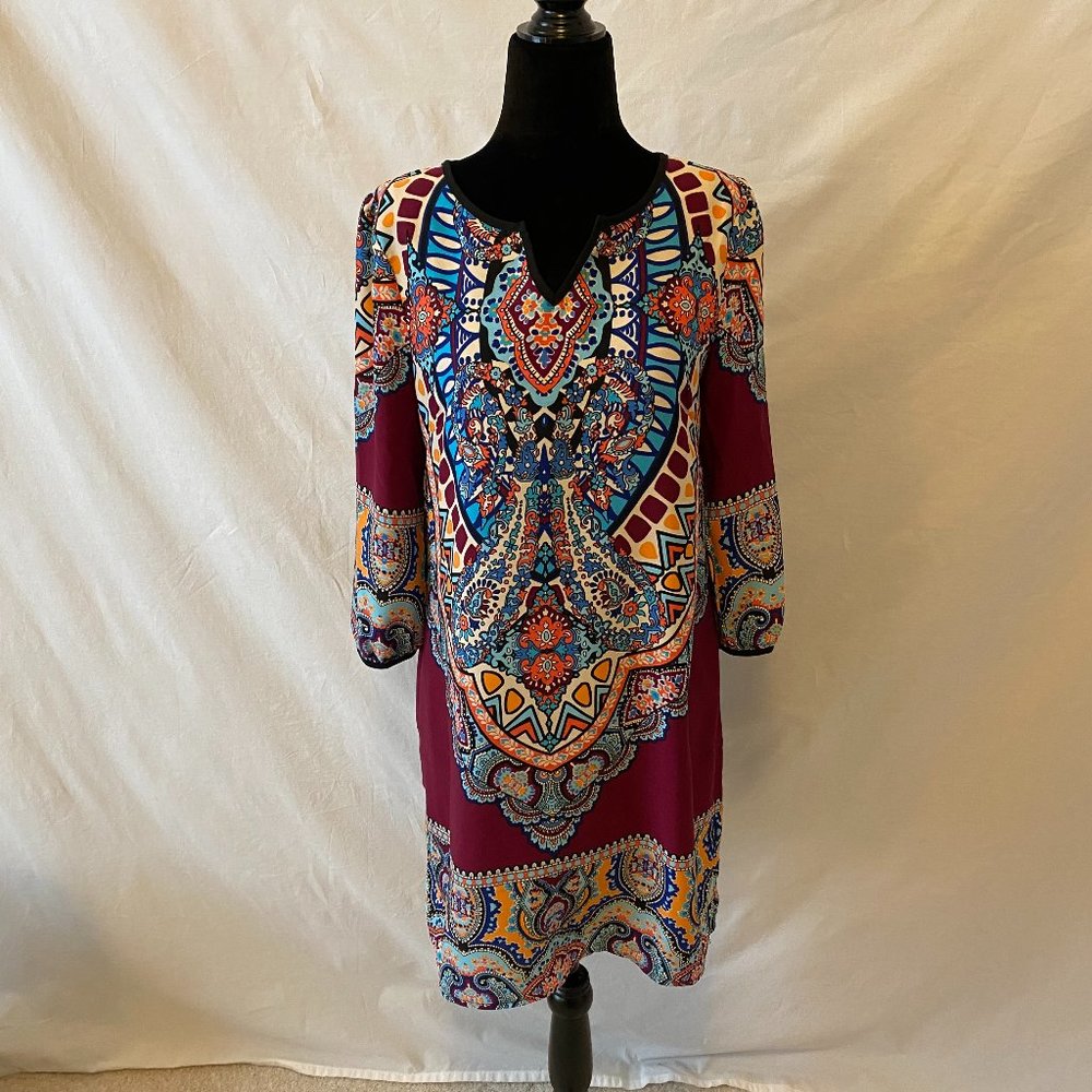 Pink Owl Patterned Dress - Size Medium